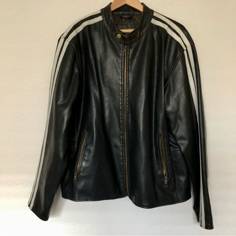 Brave Soul Black and White Bomber Jacket